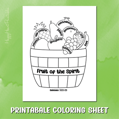 Fruit of the Spirit Coloring Page