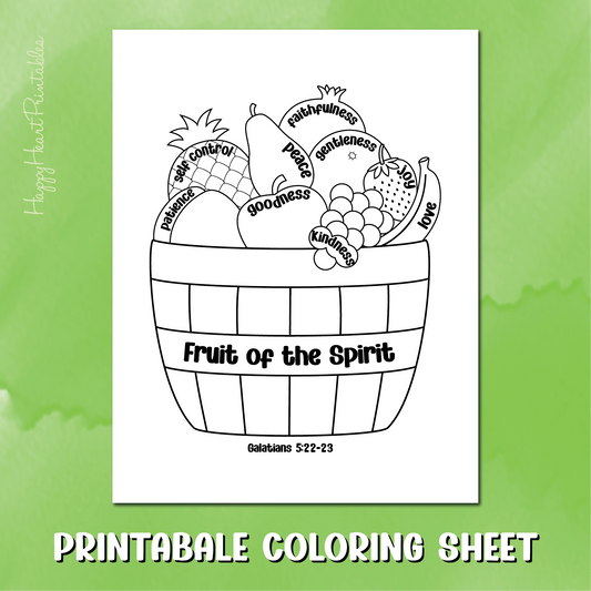 Fruit of the Spirit Coloring Page