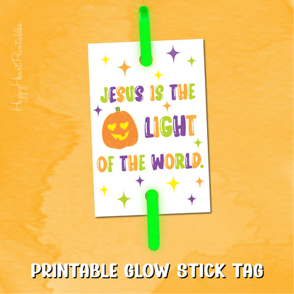 Christian Halloween Glow Stick Tag Printable