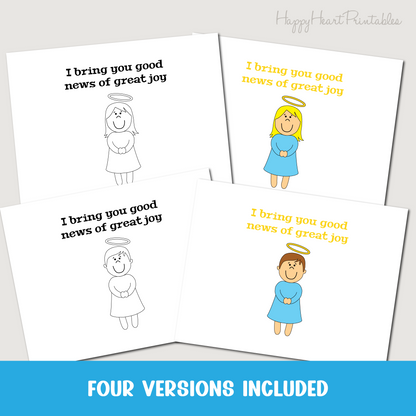 Handprint Angel Craft Printable Template - Christmas Handprint Art