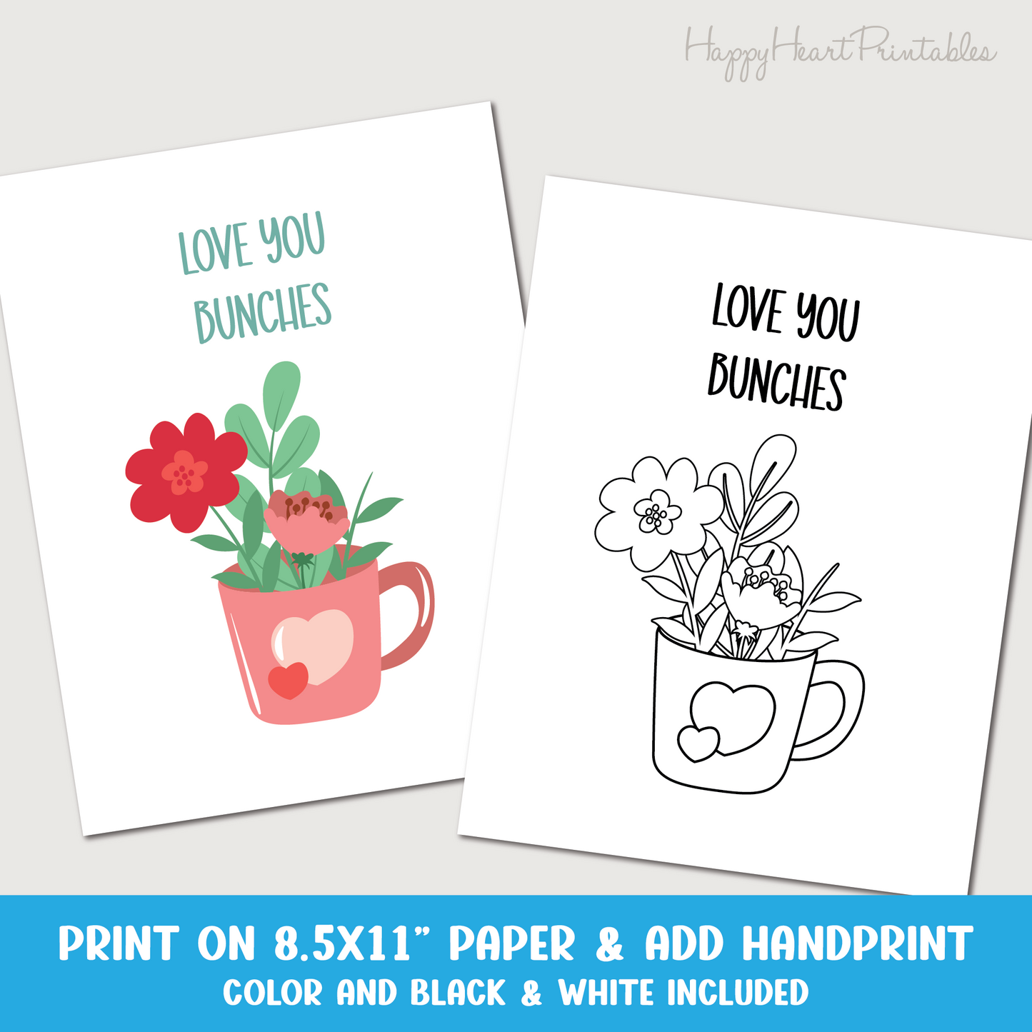 Handprint Flower Valentine Mug Craft