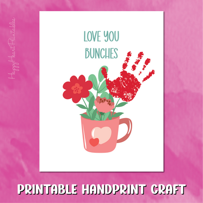 Handprint Flower Valentine Mug Craft