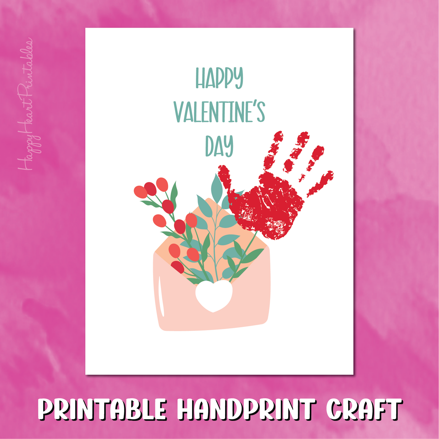 Handprint Flower Valentine Craft