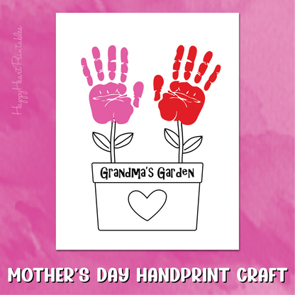 Grandma's Garden Handprint Flower Craft
