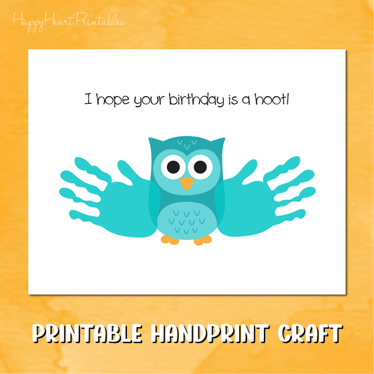 Handprint Owl Birthday Craft
