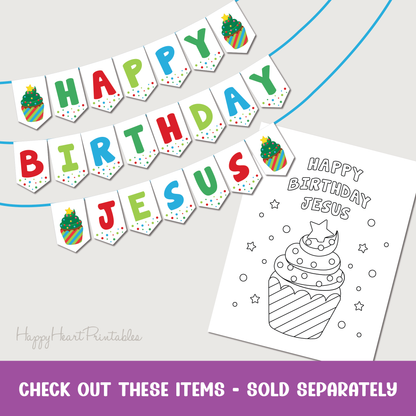 Happy Birthday Jesus Printable Party Hats