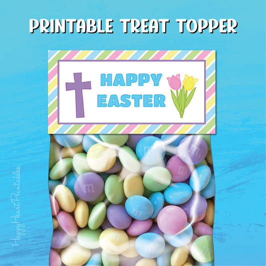 Happy Easter Treat Topper - He has Risen Verse