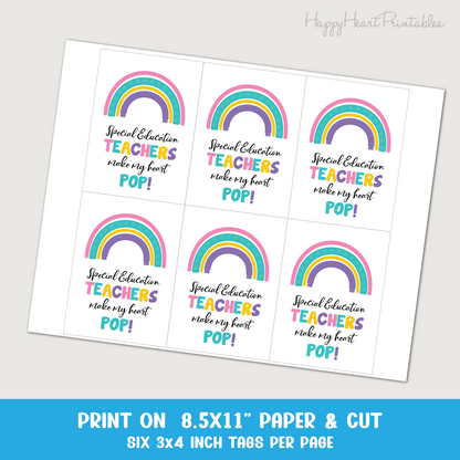 Special Education Teacher Appreciation Gift Tag