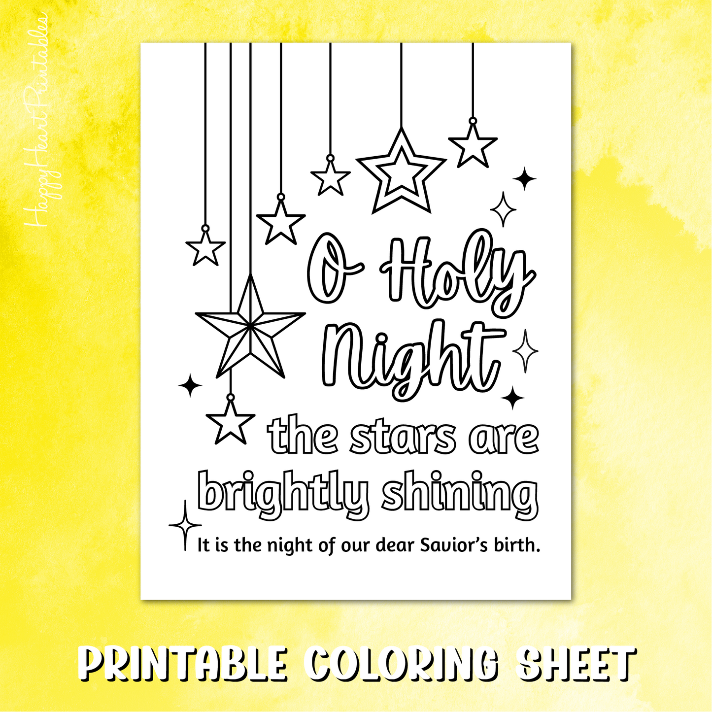 O Holy Night Christmas Coloring Page