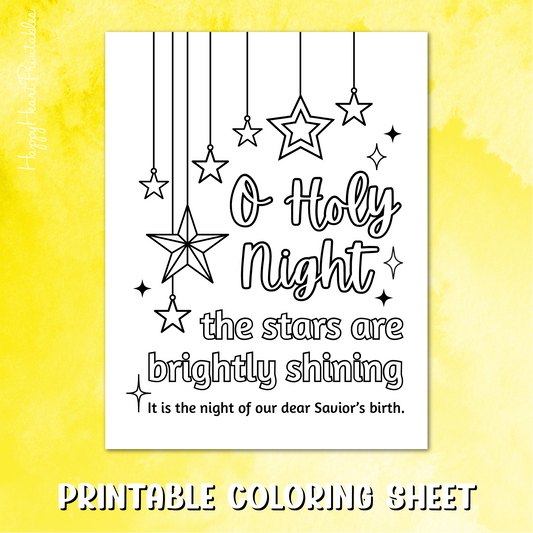 O Holy Night Christmas Coloring Page