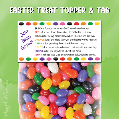 Easter Treat Topper - Jelly Bean Gospel