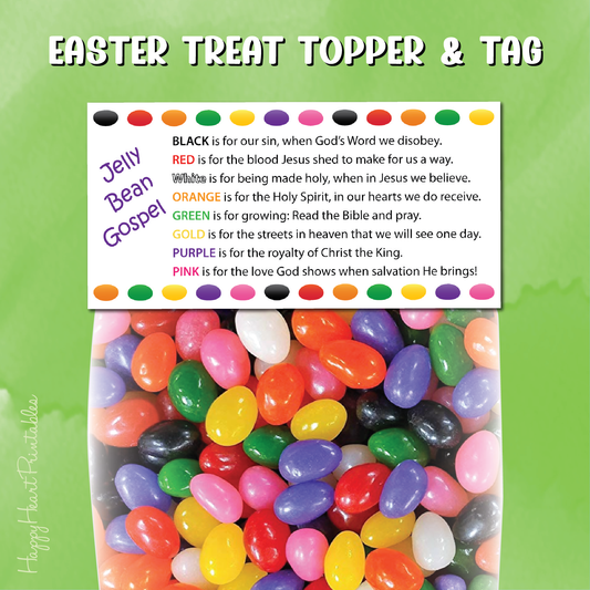 Easter Treat Topper - Jelly Bean Gospel