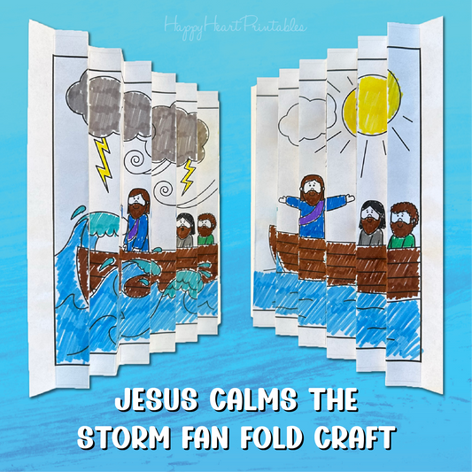 Jesus Calms the Storm Fan Fold Craft
