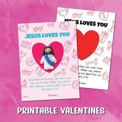 Jesus Loves You Printable Valentines