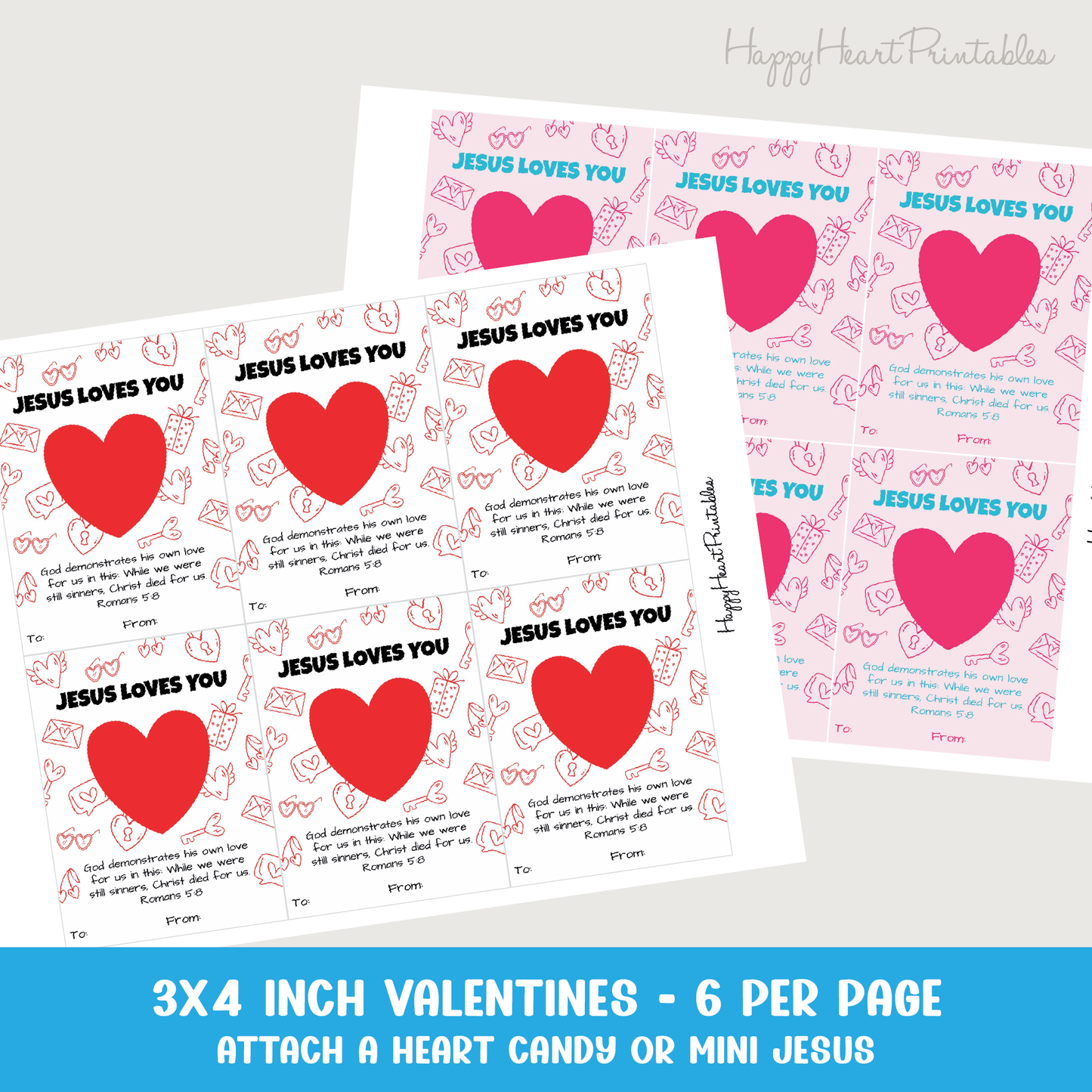 Jesus Loves You Printable Valentines