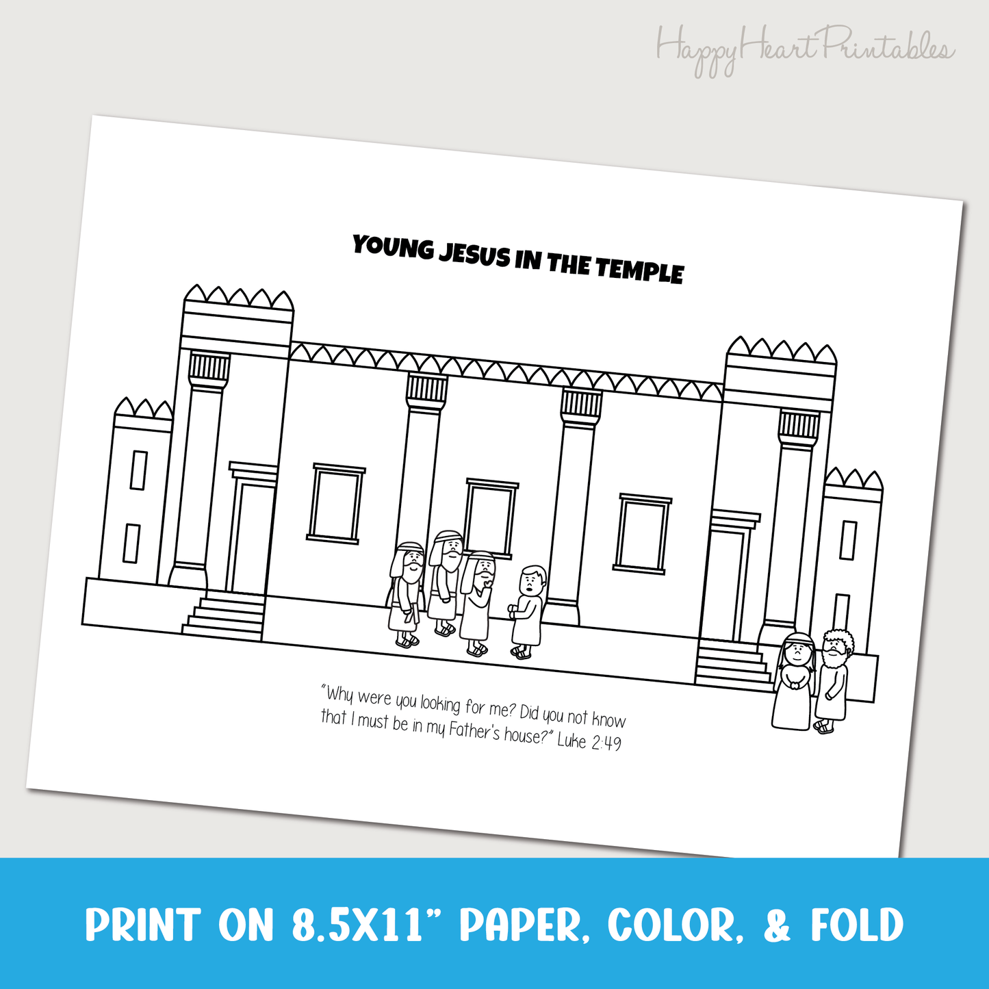 Jesus Lost & Found in the Temple Folding Surprise Bible Craft