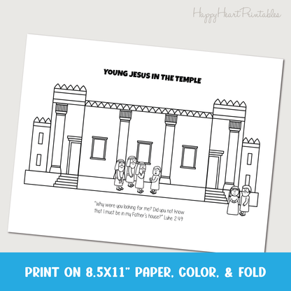 Jesus Lost & Found in the Temple Folding Surprise Bible Craft