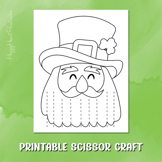 Leprechaun Scissor Craft - St. Patrick's Day Printable