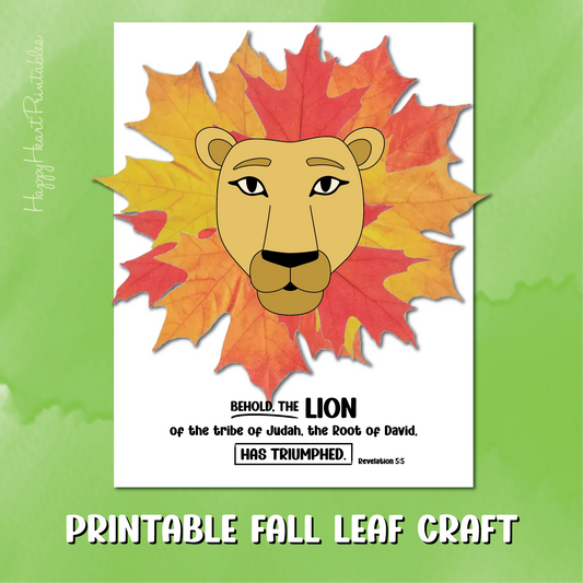 Leaf Lion Craft - Fall Bible craft