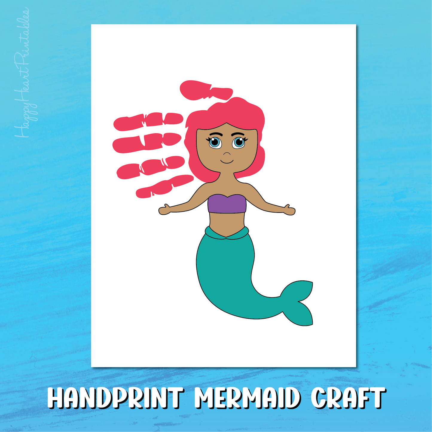 Handprint Mermaid Summer Craft