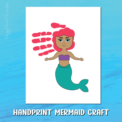 Handprint Mermaid Summer Craft