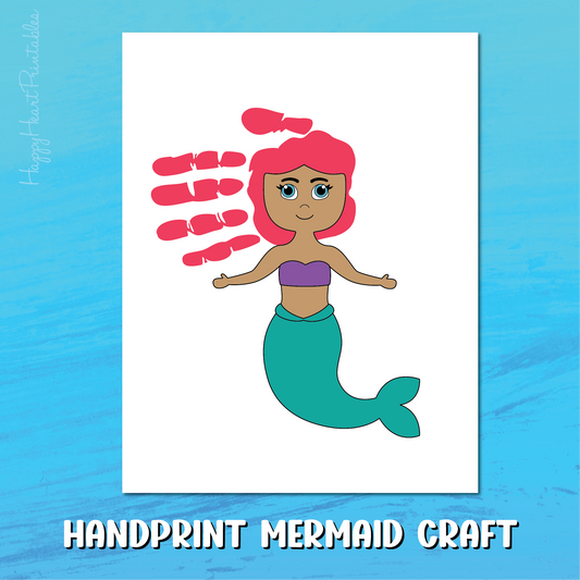 Handprint Mermaid Summer Craft