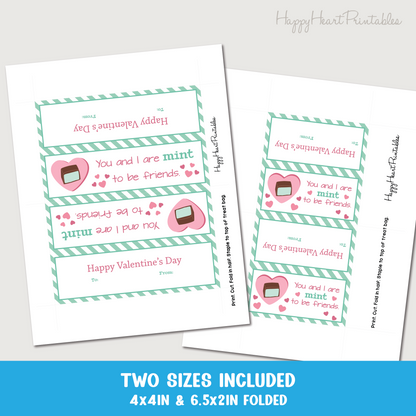 Mint to Be Friends Valentine Treat Topper