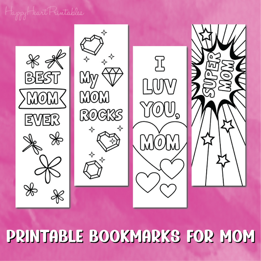 Mom Printable Coloring Bookmarks