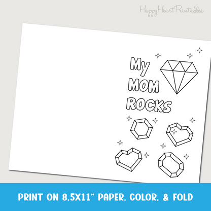 Mother's Day Printable Coloring Card - More Precious Than Jewels