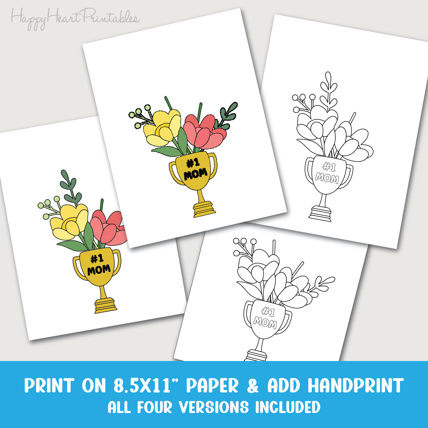 Mother's Day Trophy Handprint Flower Craft