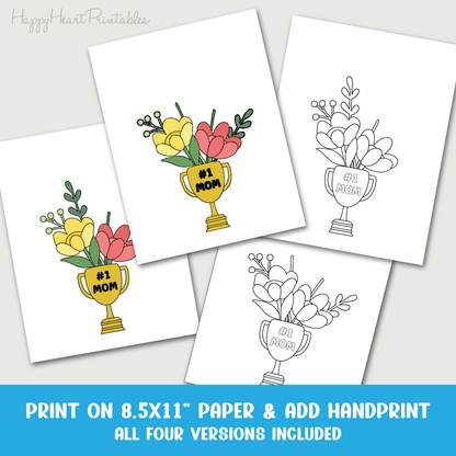 Mother's Day Trophy Handprint Flower Craft