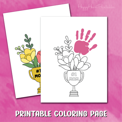 Mother's Day Trophy Handprint Flower Craft