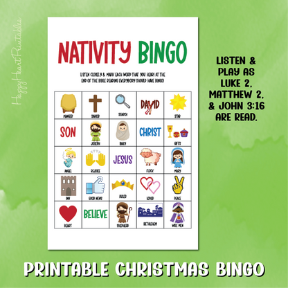 Nativity Bible Reading Bingo