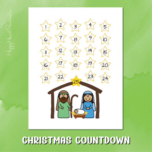 Nativity Printable Christmas Countdown
