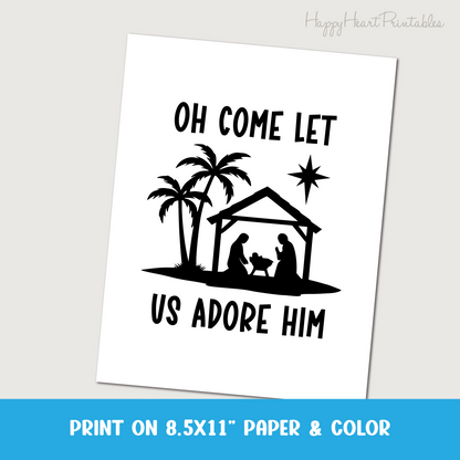 Nativity Errorless Coloring Page