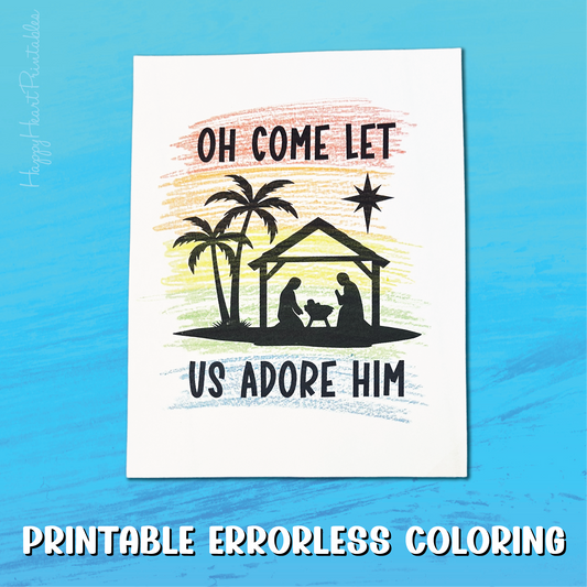 Nativity Errorless Coloring Page