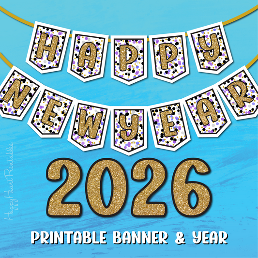 Happy New Year Printable Banner