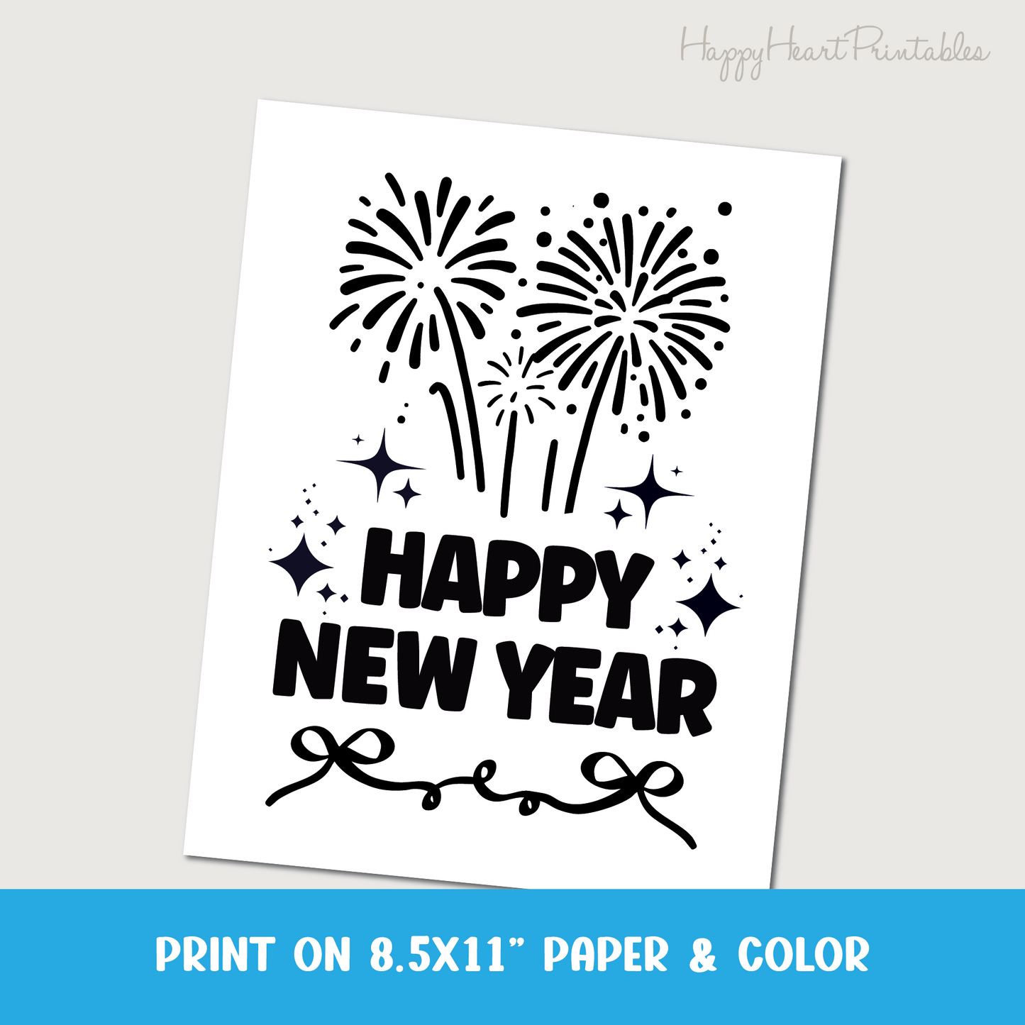 New Year's Eve Errorless Coloring Page