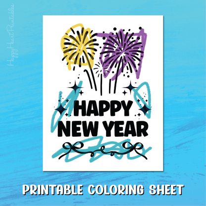New Year's Eve Errorless Coloring Page