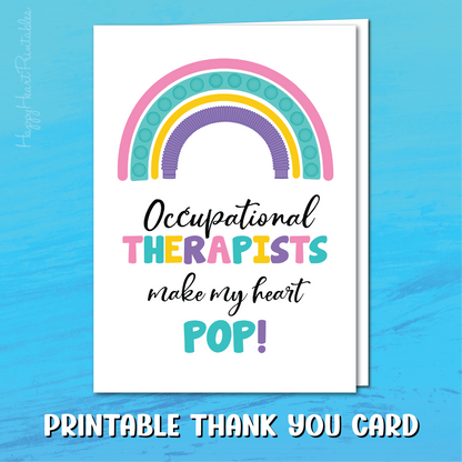 Occupational Therapist Thank You Card - Printable