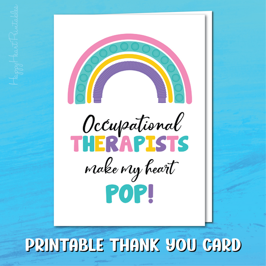 Occupational Therapist Thank You Card - Printable