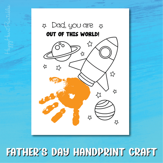 Father's Day Handprint Rocket Craft