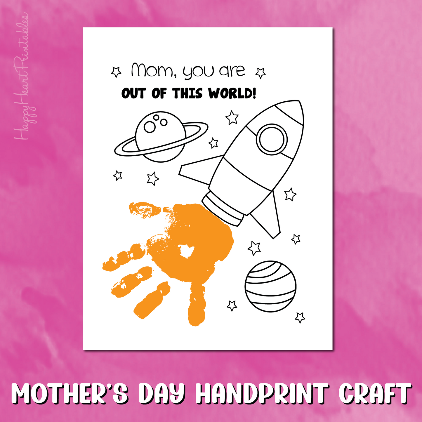 Mother's Day Handprint Rocket Craft