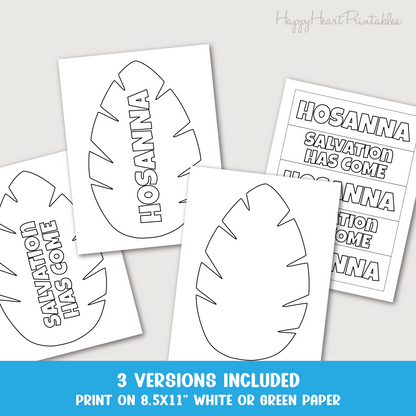 Printable Palm Branch Coloring Craft