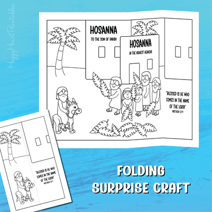 Palm Sunday Triumphal Entry Folding Surprise Craft