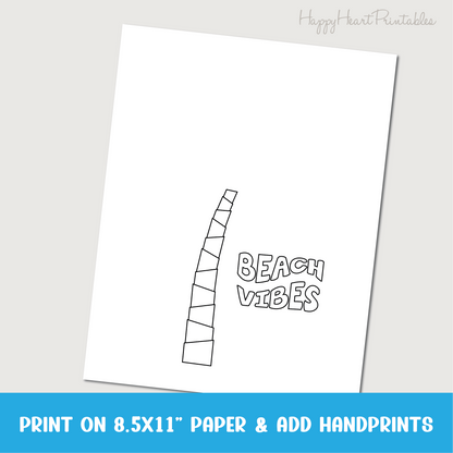 Palm Tree Handprint Craft Printable