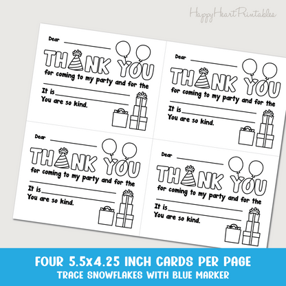 Coloring Thank You Card