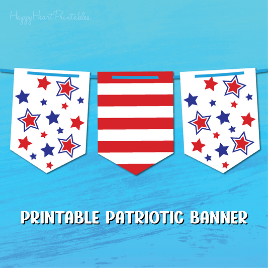 4th of July Printable Banner - Patriotic Printable Banner