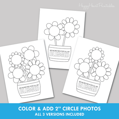 Mother's Day Photo Flower Craft with Bible Verse