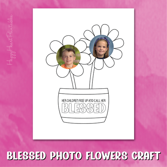 Mother's Day Photo Flower Craft with Bible Verse